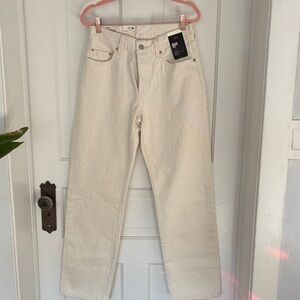 Levi's Off-White Denim 501 90s Mid Rise